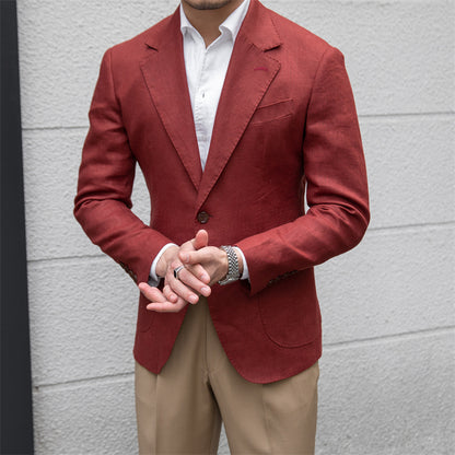 Stanley – Costume Slim Fit en Lin Pure de Haute Fabrication