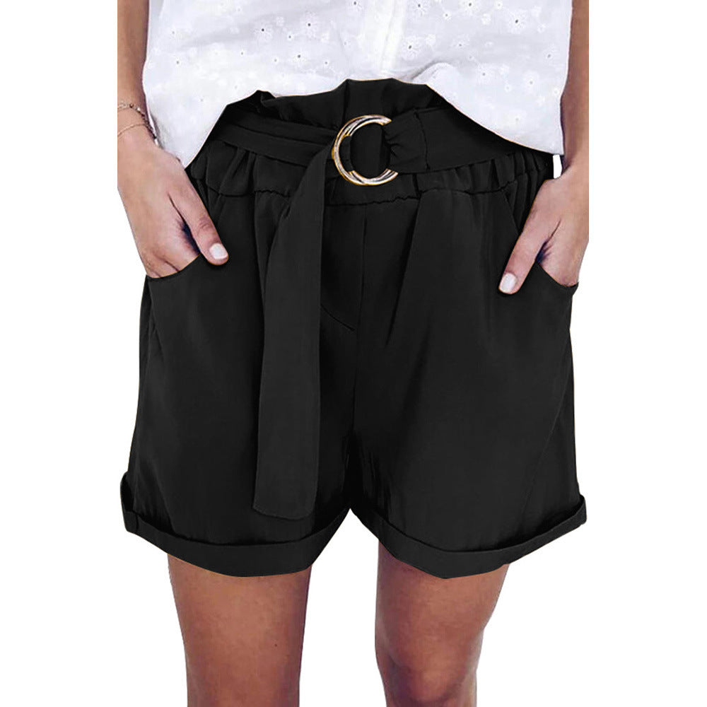 Pamela – Shorts à Jambes Larges et Taille Haute