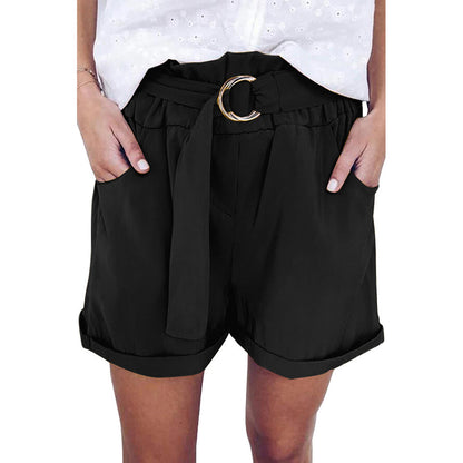 Pamela – Shorts à Jambes Larges et Taille Haute