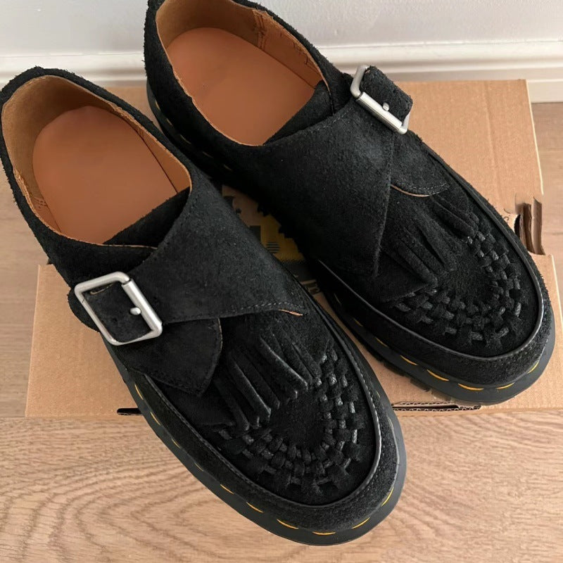 Nicola – Chaussures à Franges en Cuir Végan Style Rétro