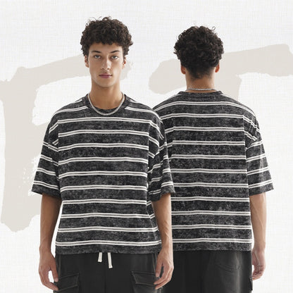 Barry – T-shirt Rayé Style Rétro pour Homme