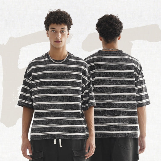 Barry – T-shirt Rayé Style Rétro pour Homme