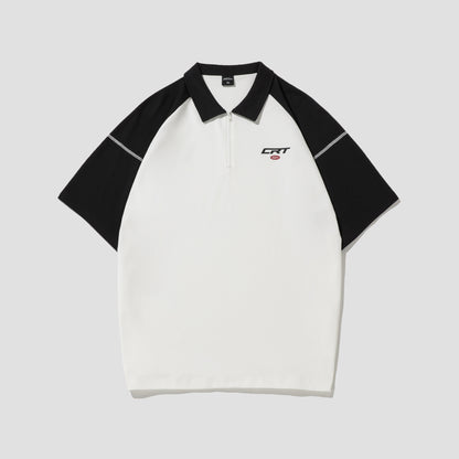 Dale – Polo Zippé Contrasté à Manches Courtes pour Homme