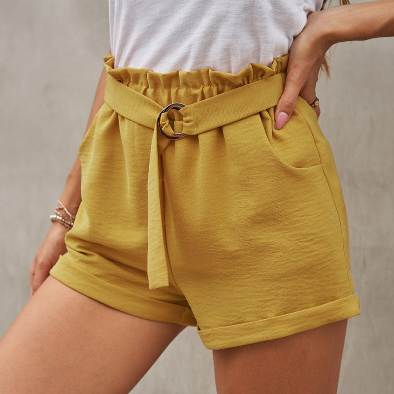 Pamela – Shorts à Jambes Larges et Taille Haute
