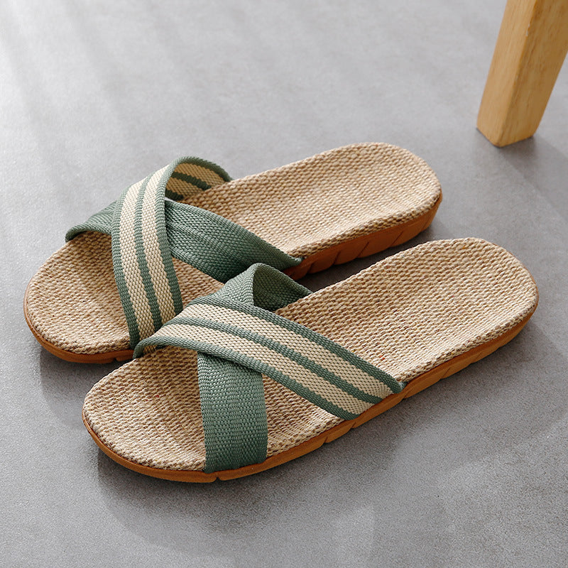 Robyn – Chaussons en Lin Antidérapants pour Couple
