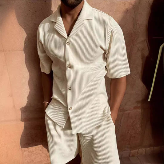 Ross – Ensemble Décontracté en Velours Côtelé à Col Polo pour Homme