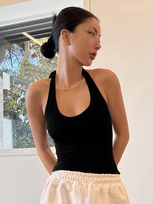 Tanya – Haut Dos Nu en Tricot Côtelé