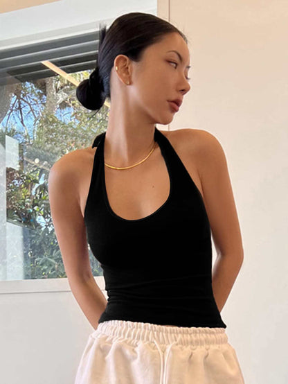 Tanya – Haut Dos Nu en Tricot Côtelé