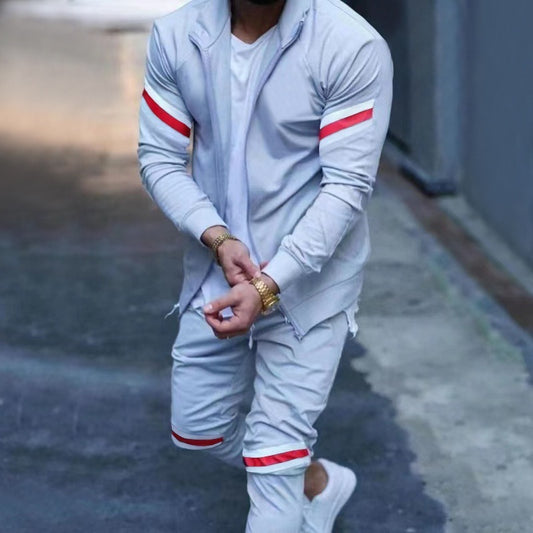 Jay – Ensemble de Sport Cardigan à Manches Longues et Pantalon Décontracté