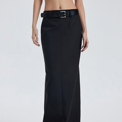 Fiona – Jupe Longue Fendue Taille Basse Évasée