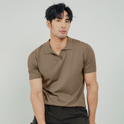 Desmond – Polo en maille à col pour homme