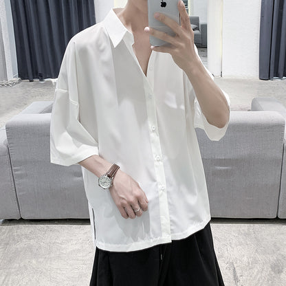 Katie – Chemise en Soie de Glace Port Style Décontracté
