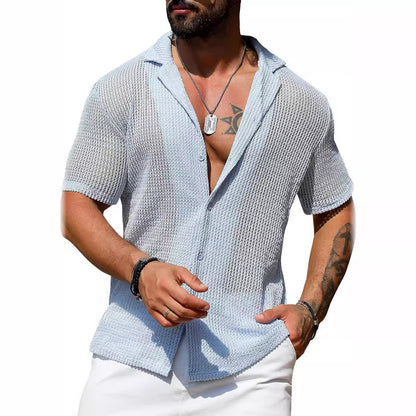 Jon – Chemise Cardigan Respirante à Manches Courtes