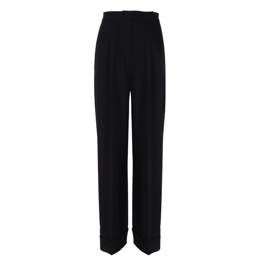 Sara – Pantalon de Costume Ample Taille Haute