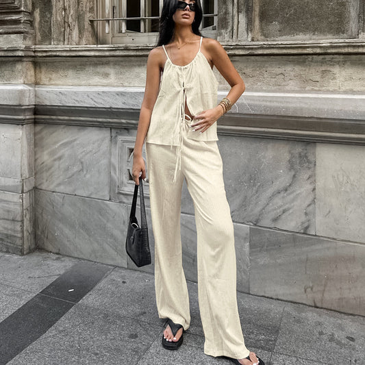 Susan – Ensemble Deux Pièces avec Haut Lacé et Taille Haute