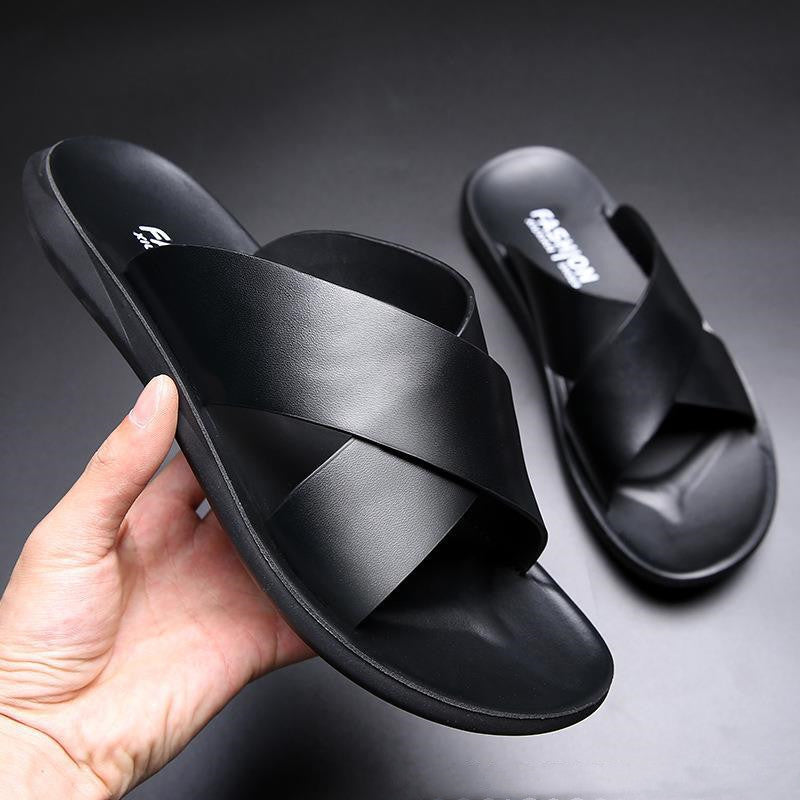 Jon – Sandales Antidérapantes en Cuir Vegan