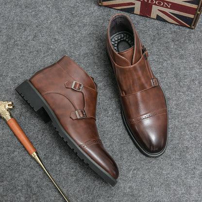 Kevin – Bottes Martin rétro en cuir vegan pour hommes