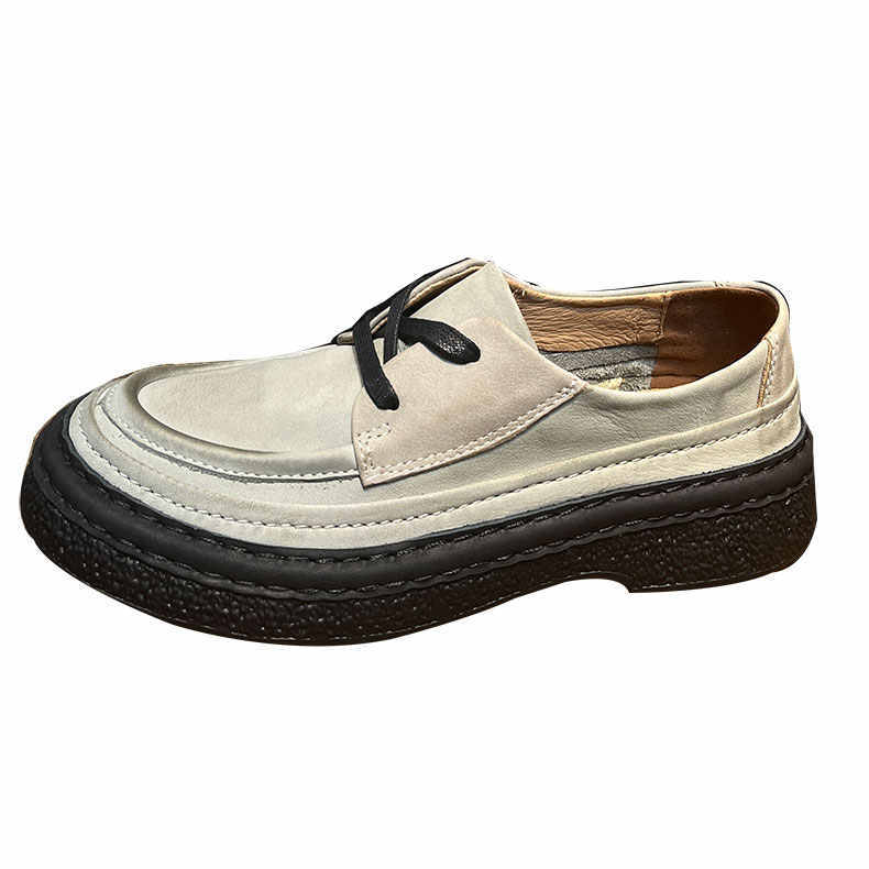 Jim – Chaussures en Cuir Végan à Enfiler avec Plateforme