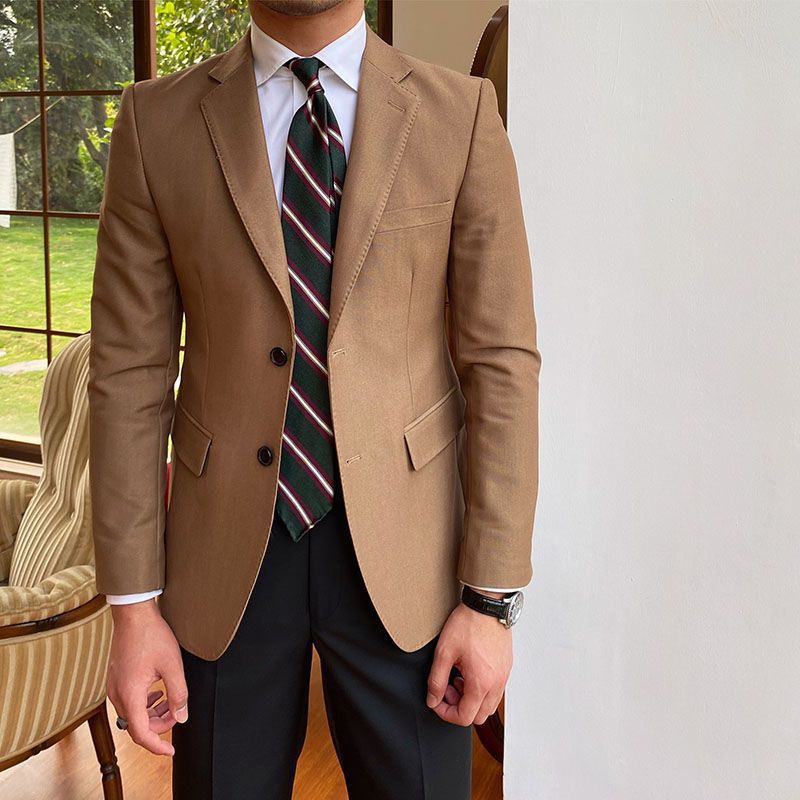 Laurence – Veste de costume à double boutonnage décontractée pour homme