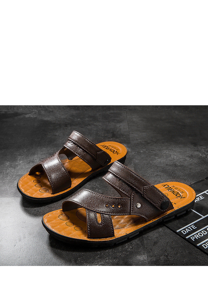 Walter – Sandales de Plage en Cuir Vegan pour Hommes