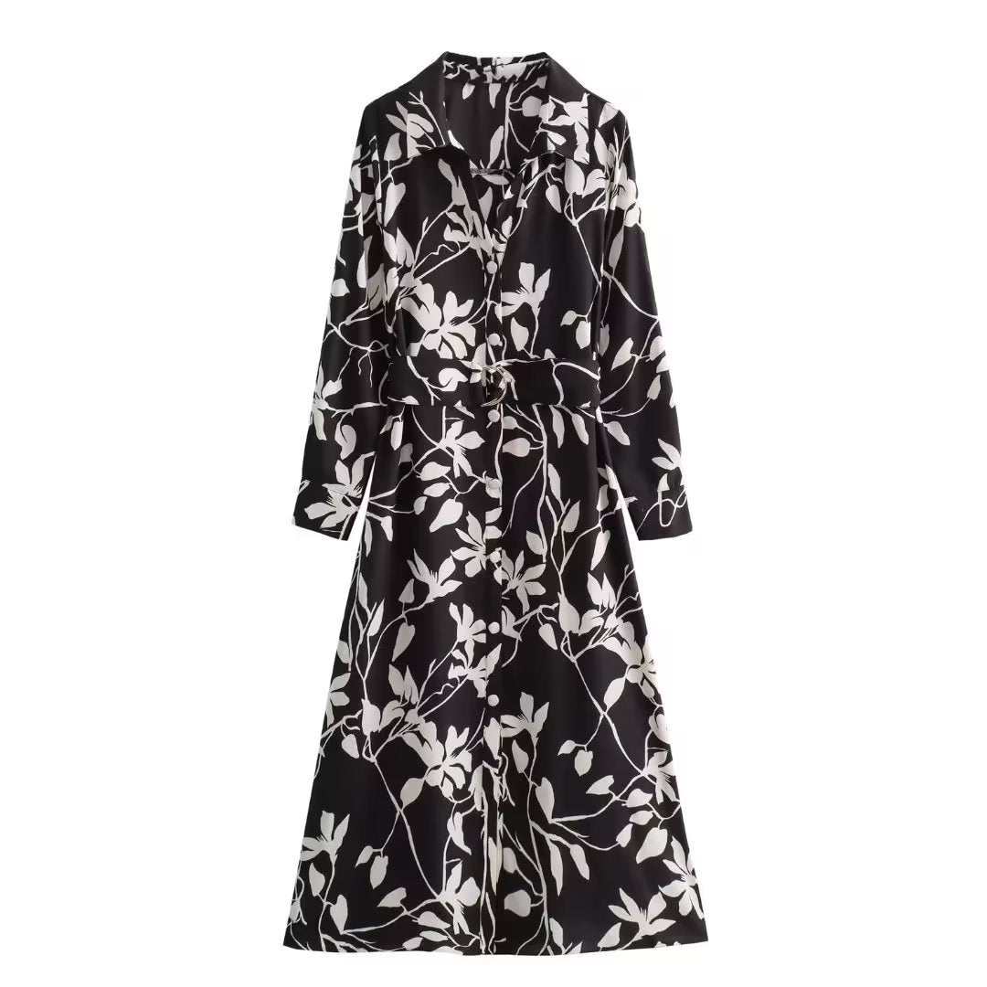 Alison – Robe chemise à imprimé floral pour femme