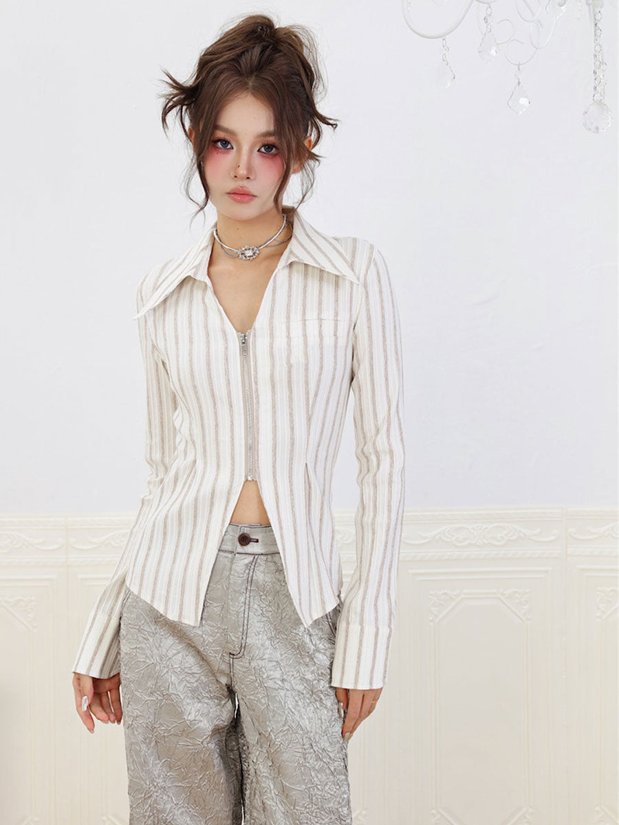 Joanne – Cardigan Slim Fit à Rayures