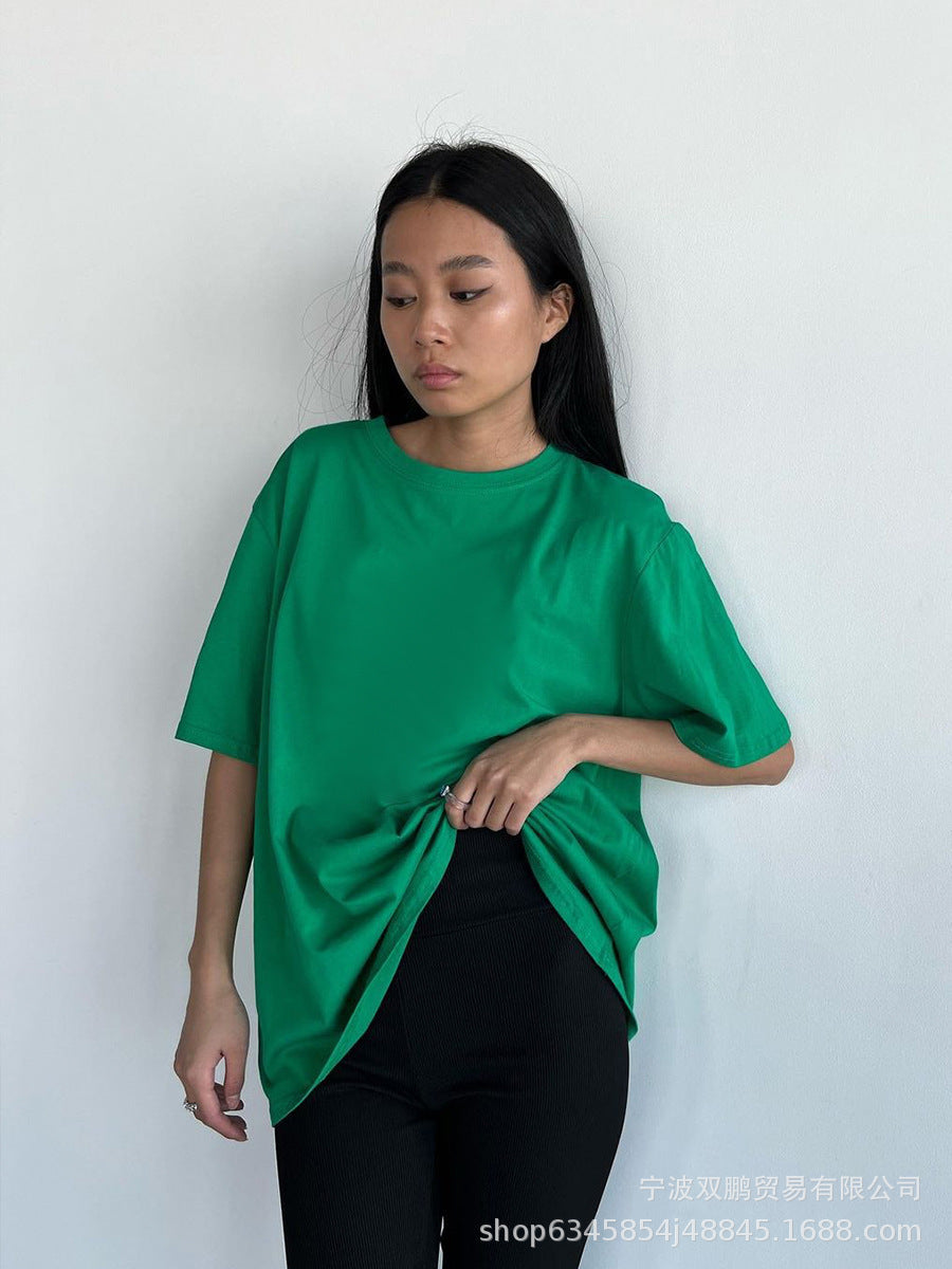 Tara – Haut T-shirt à Manches Courtes en Coton Pur