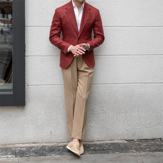 Stanley – Costume Slim Fit en Lin Pure de Haute Fabrication