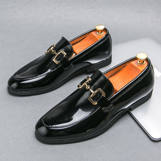 Wayne – Mocassins Brillants Homme en Similicuir Grande Taille