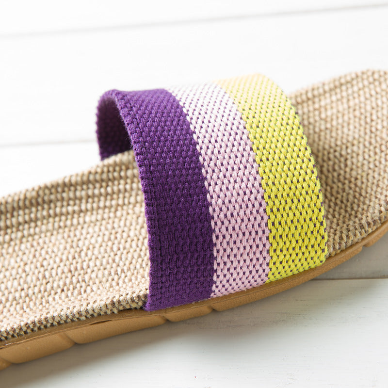 Robyn – Chaussons en Lin Antidérapants pour Couple