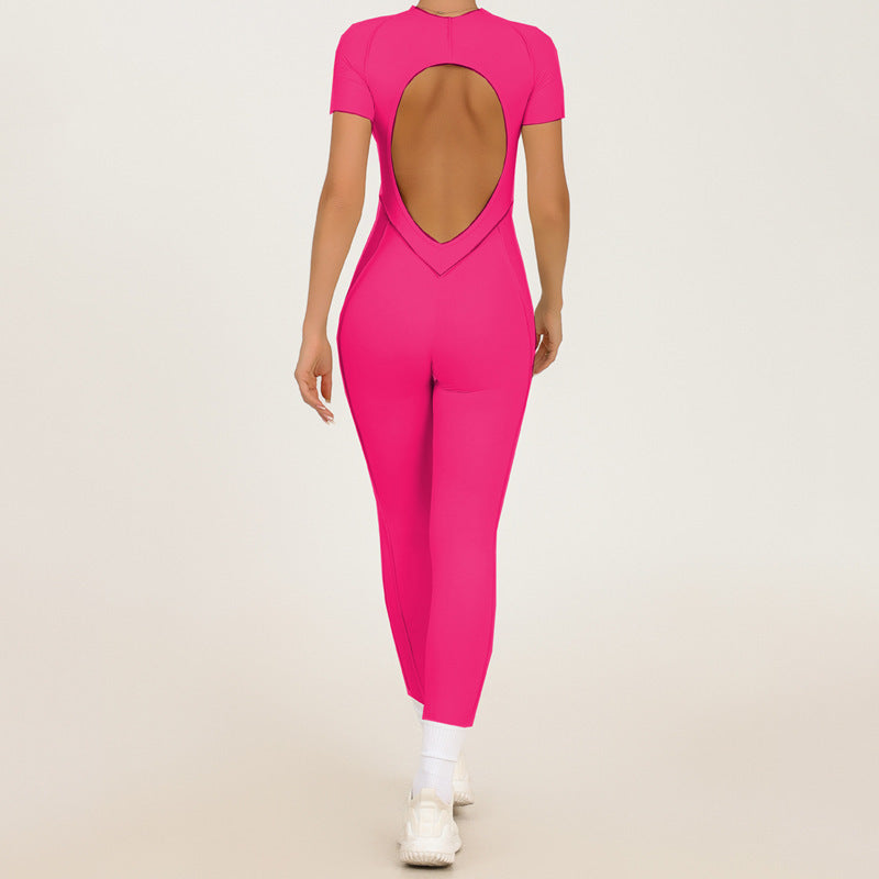 Helen – Combinaison Sport Ajustée à Manches Courtes
