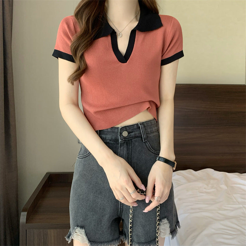 Emily – Pull en Maille à Col Polo pour Femme