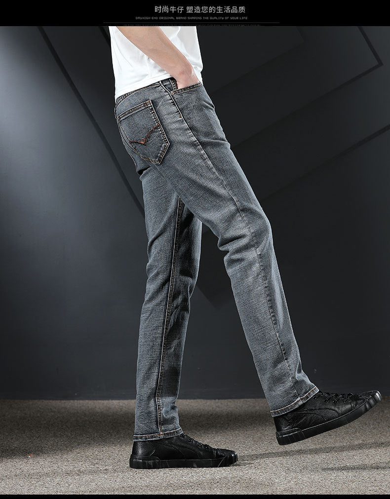 Samuel – Pantalon Droit Élastique en Denim pour Homme