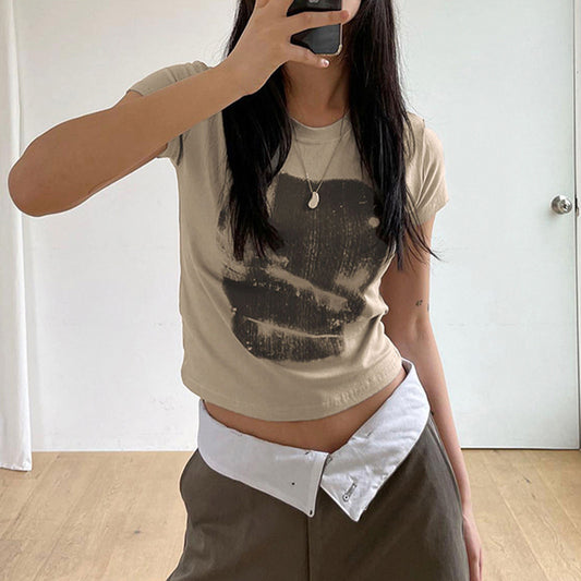 Andrea – T-shirt Slim à Graffiti