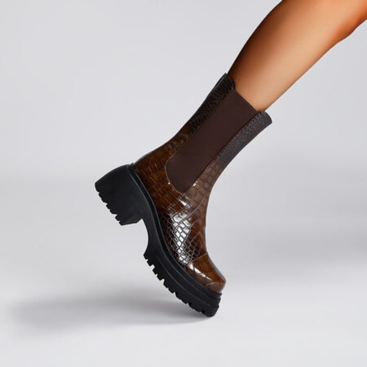 Leah – Chaussures et Bottes Retro pour Femmes