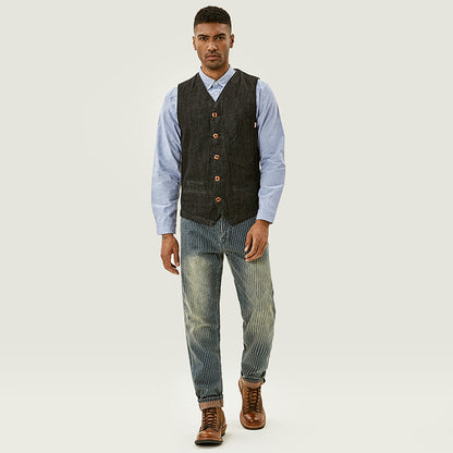 Denis – Jeans Rayés Rétro Amples