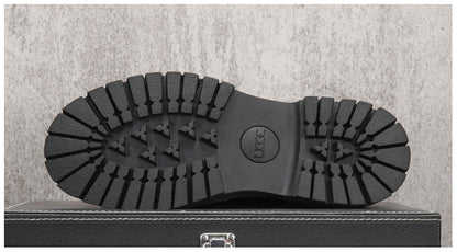 Rhys – Chaussures Casual Rétro Britanniques avec Semelle Épaisse