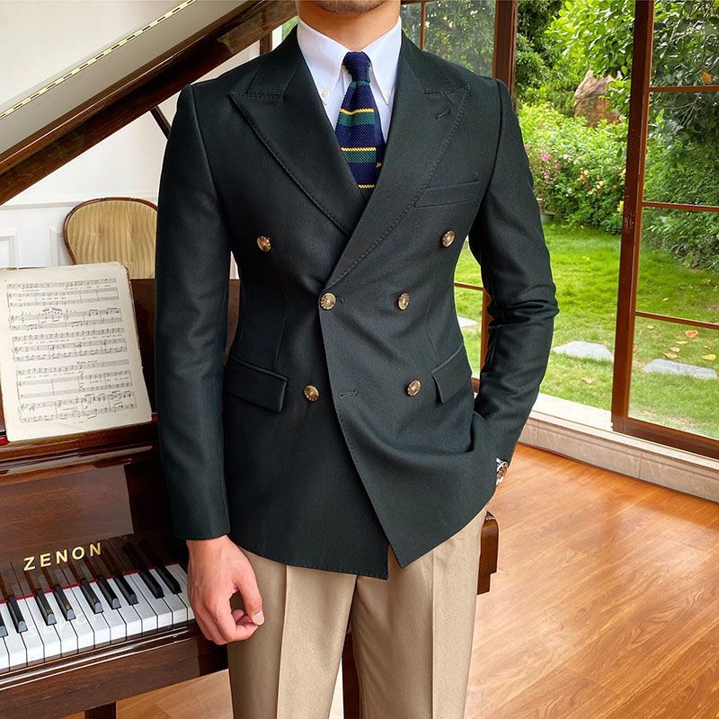 Laurence – Veste de costume à double boutonnage décontractée pour homme