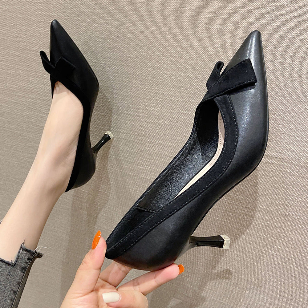 Laura – Escarpins avec Nœud Style Français