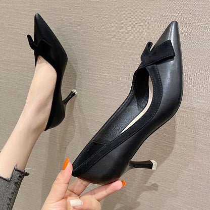Laura – Escarpins avec Nœud Style Français