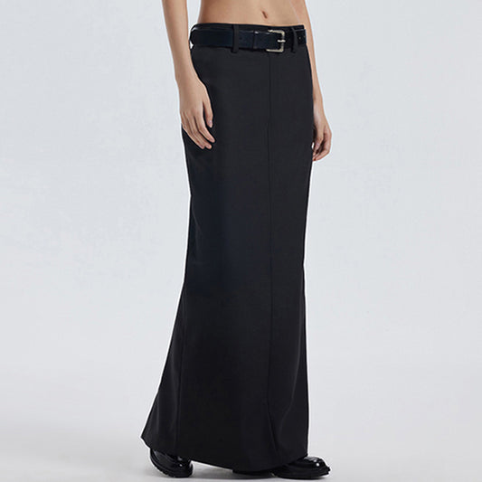 Fiona – Jupe Longue Fendue Taille Basse Évasée