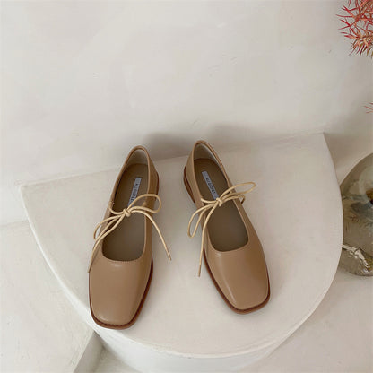 Zoe – Chaussures Plates Mary Jane à Bout Carré