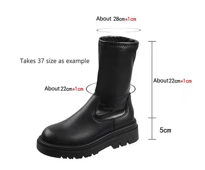 Holly – Bottes Hautes à Semelle Épaisse pour Femmes