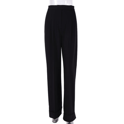 Sara – Pantalon de Costume Ample Taille Haute