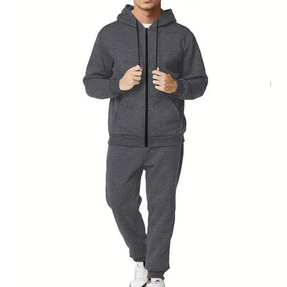 Timothy – Ensemble Cardigan à Capuche Couleur Unie