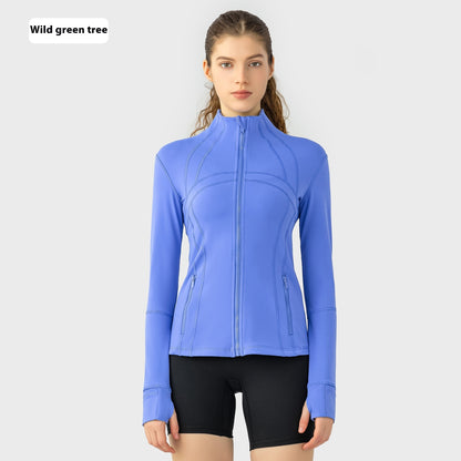 Janet – Veste de Sport Élastique avec Fermeture Éclair pour Yoga et Fitness