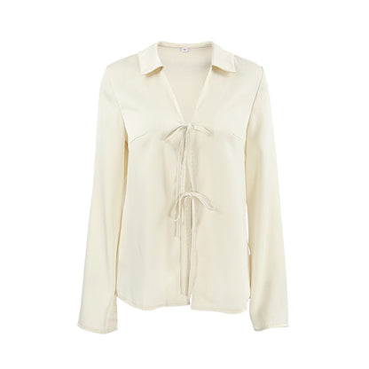 Tracy – Cardigan Ample en Satin Abricot pour Femmes