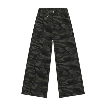 Gavin – Jean Camouflage Large à Jambes Droites