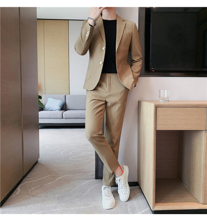 Ron – Costume décontracté en gaufre pour homme