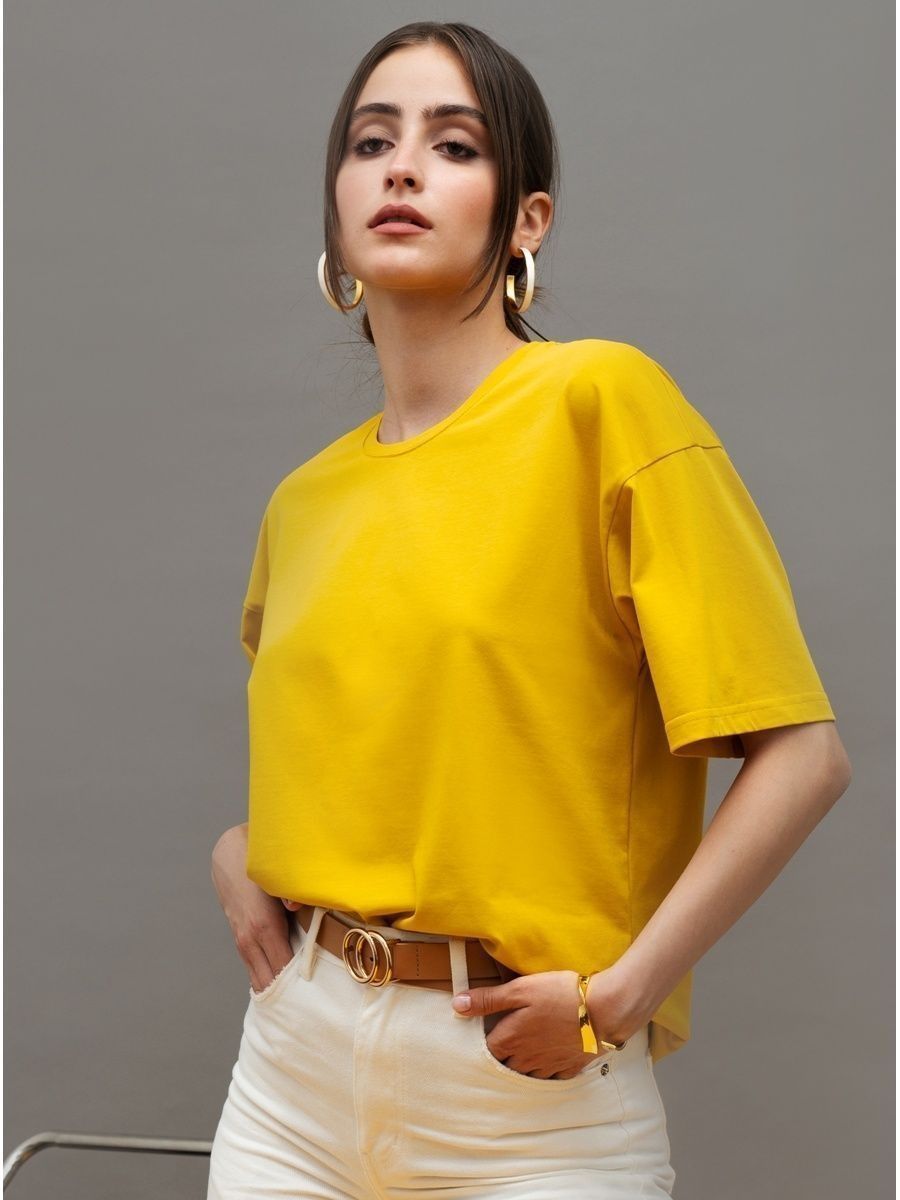 Tara – Haut T-shirt à Manches Courtes en Coton Pur